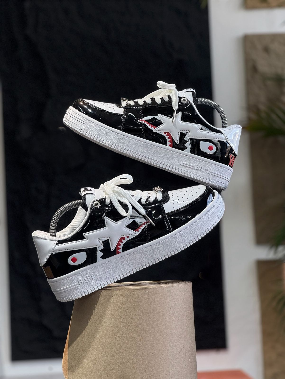 A BATHING APE BAPE STA LOW COLOR BLOCK SHARK CLACK