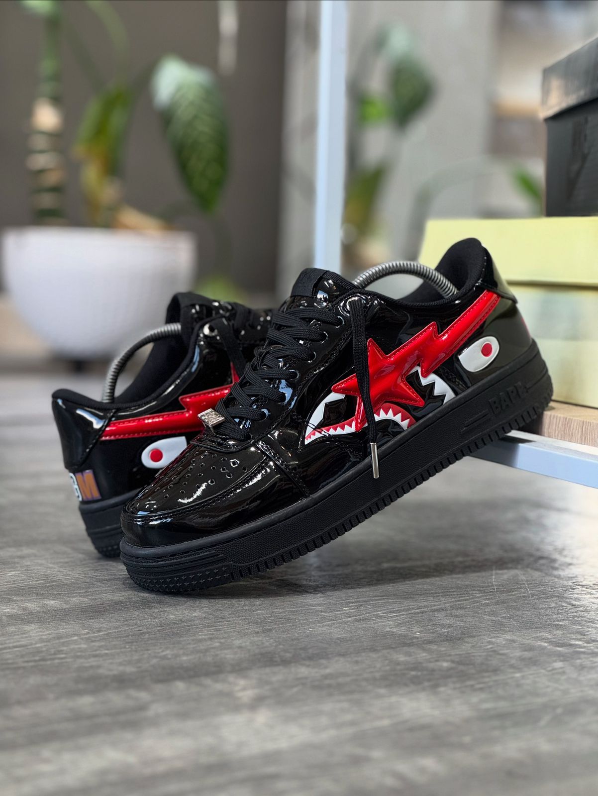 A BATHING APE BAPE STA LOW SHARK BLACK
