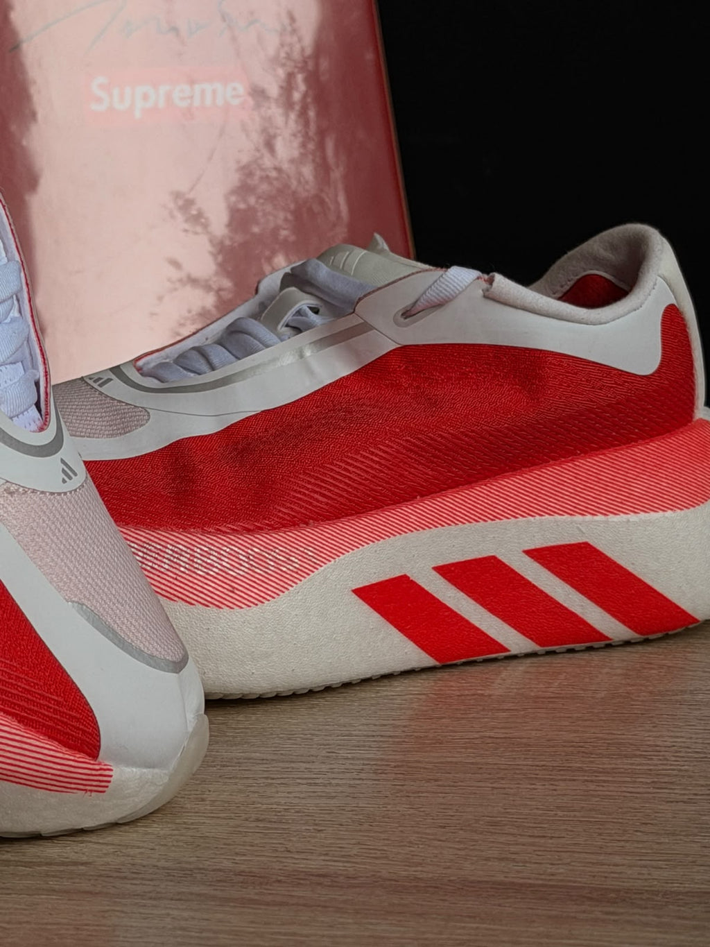 ADIDAS HYPERBOOTS EDGE BLANCO NARANJA
