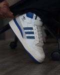 ADIDAS ORIGINALS FORUM MID WHITE AND BLUE