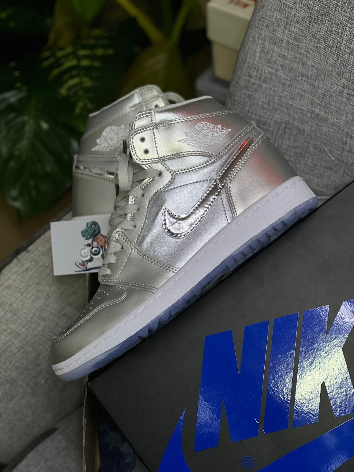 AIR JORDAN 1 HIGH GOLF NRG METALLIC SILVER