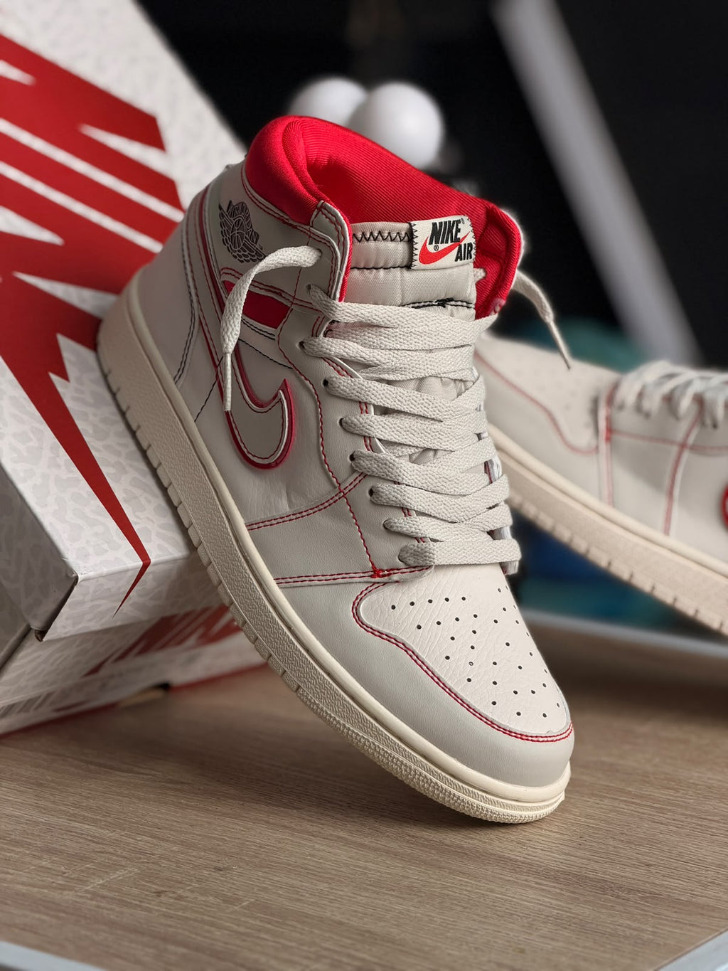 AIR JORDAN 1 RETRO HIGH OG PHANTOM GYM RED