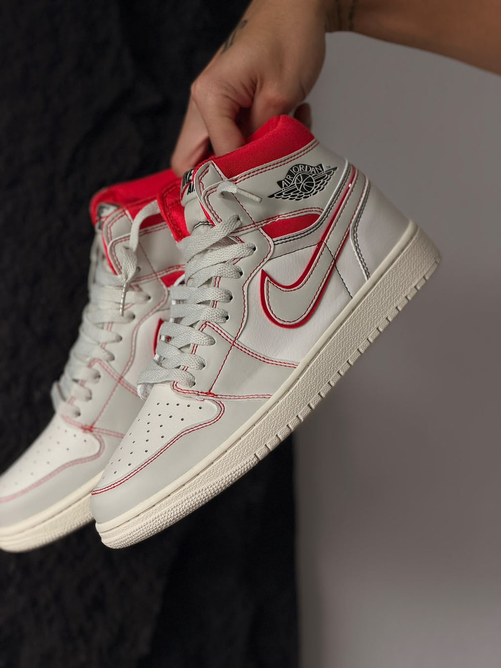 AIR JORDAN 1 RETRO HIGH OG PHANTOM GYM RED