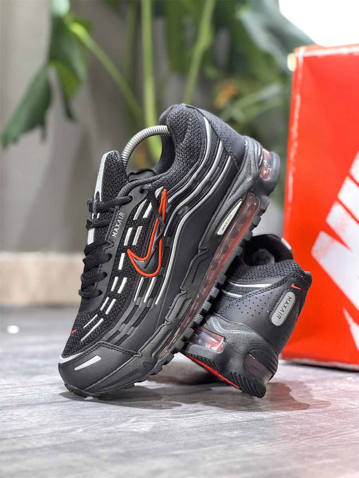 AIR MAX TL 2.5 BLACK AND ORANGE SWOOSH