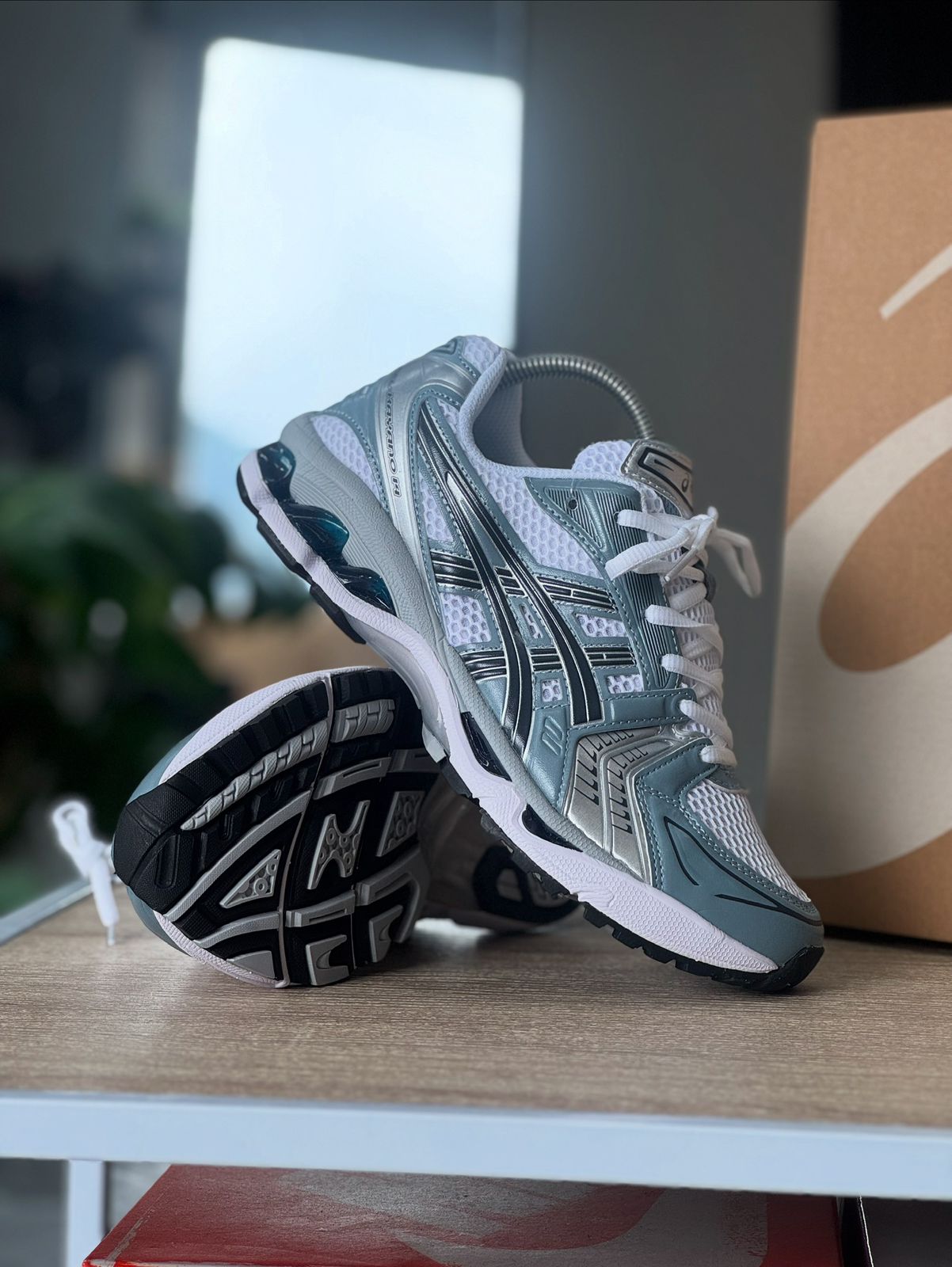 ASICS GEL-KAYANO 14 WHITE FJORD GREY