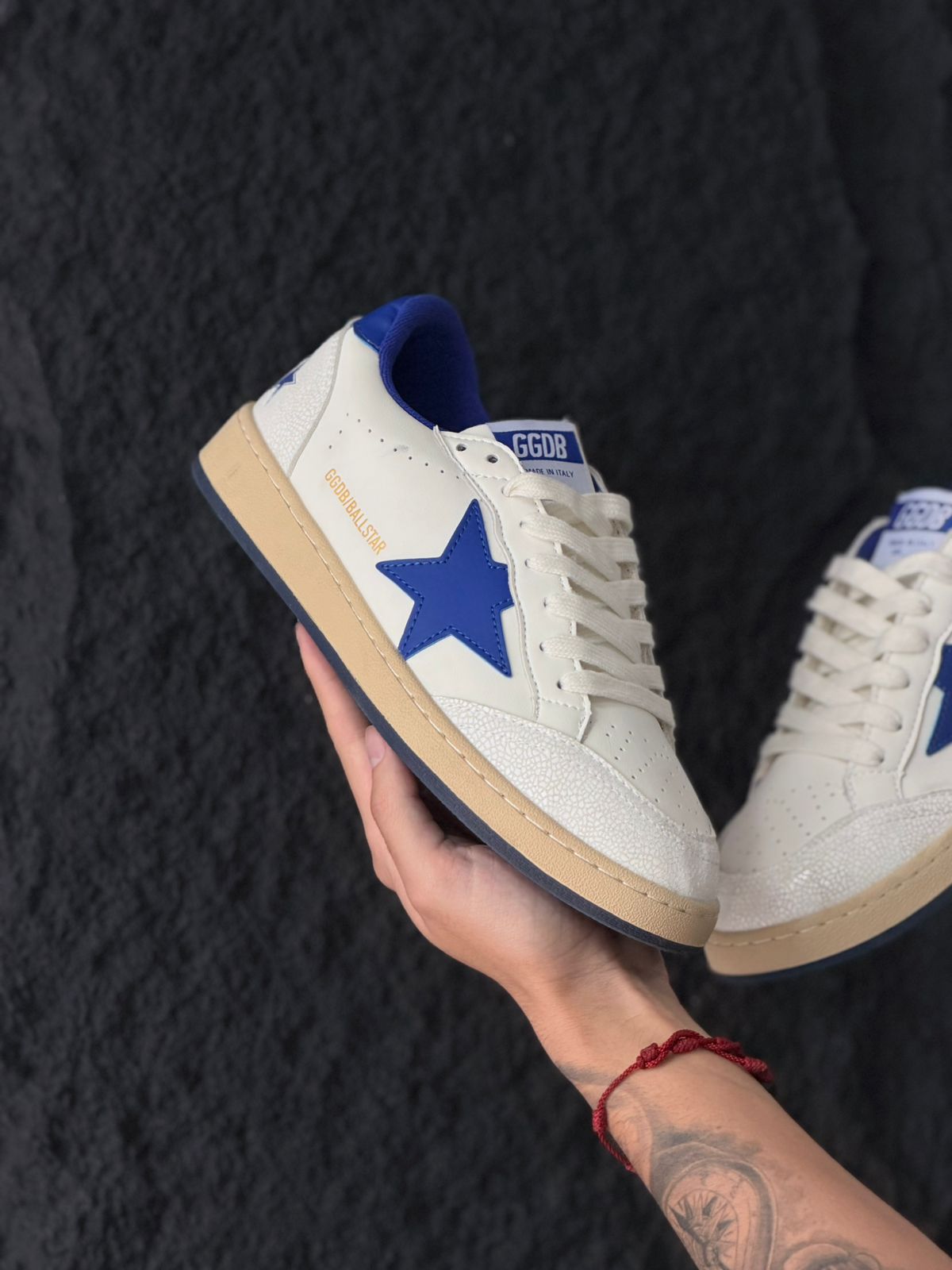 GOLDEN GOOSE AZUL BLANCO BALL STAR