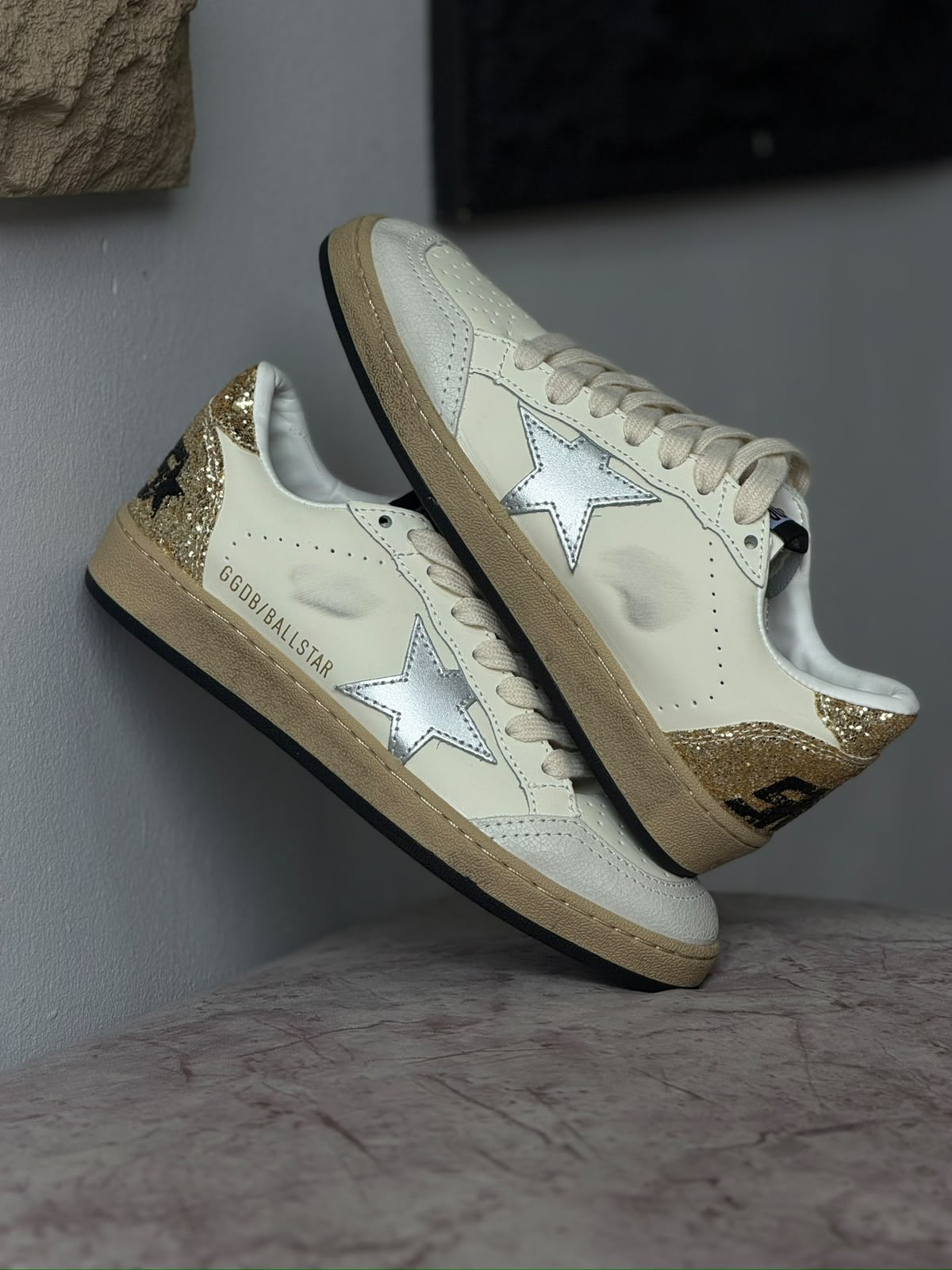GOLDEN GOOSE BALL STAR PLATEADA DORADA