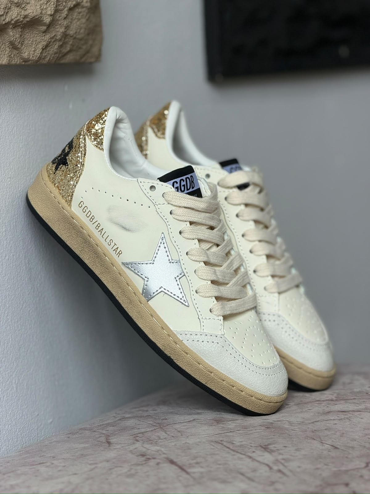 GOLDEN GOOSE BALL STAR PLATEADA DORADA