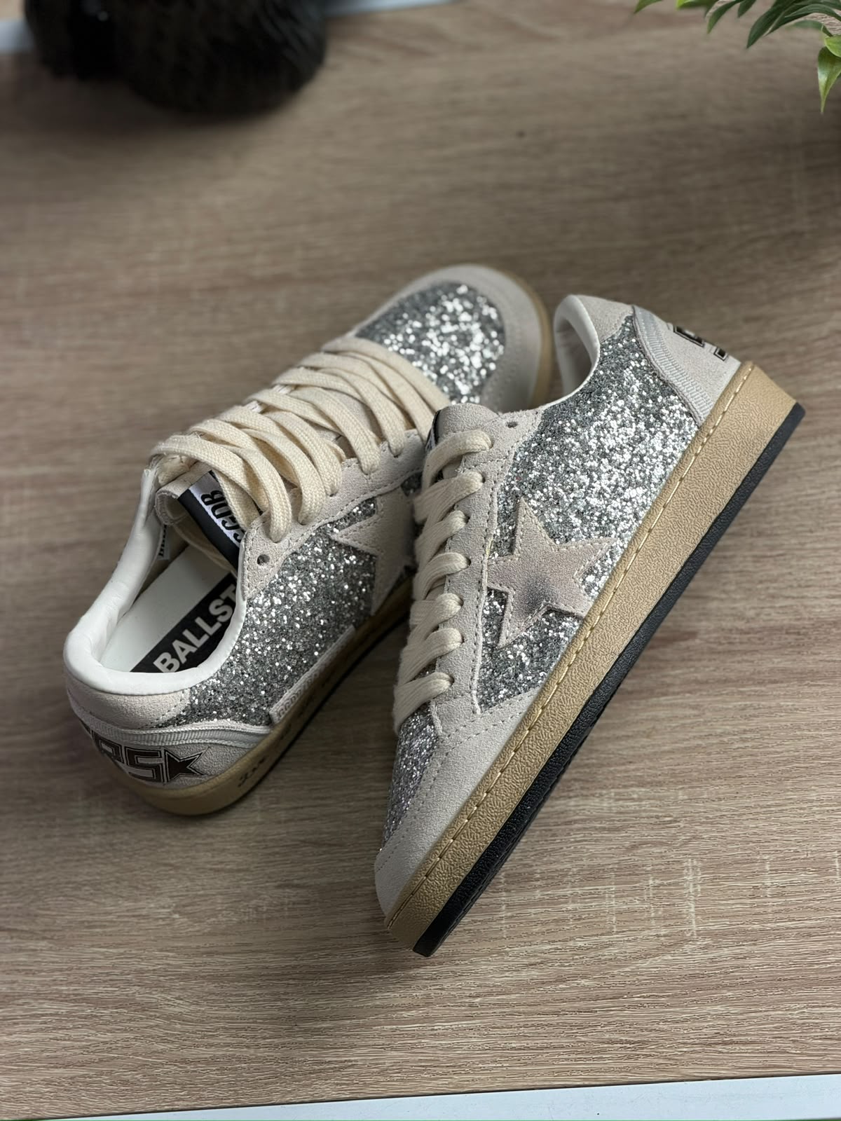 GOLDEN GOOSE BALL STAR PURPURINA PLATEADA