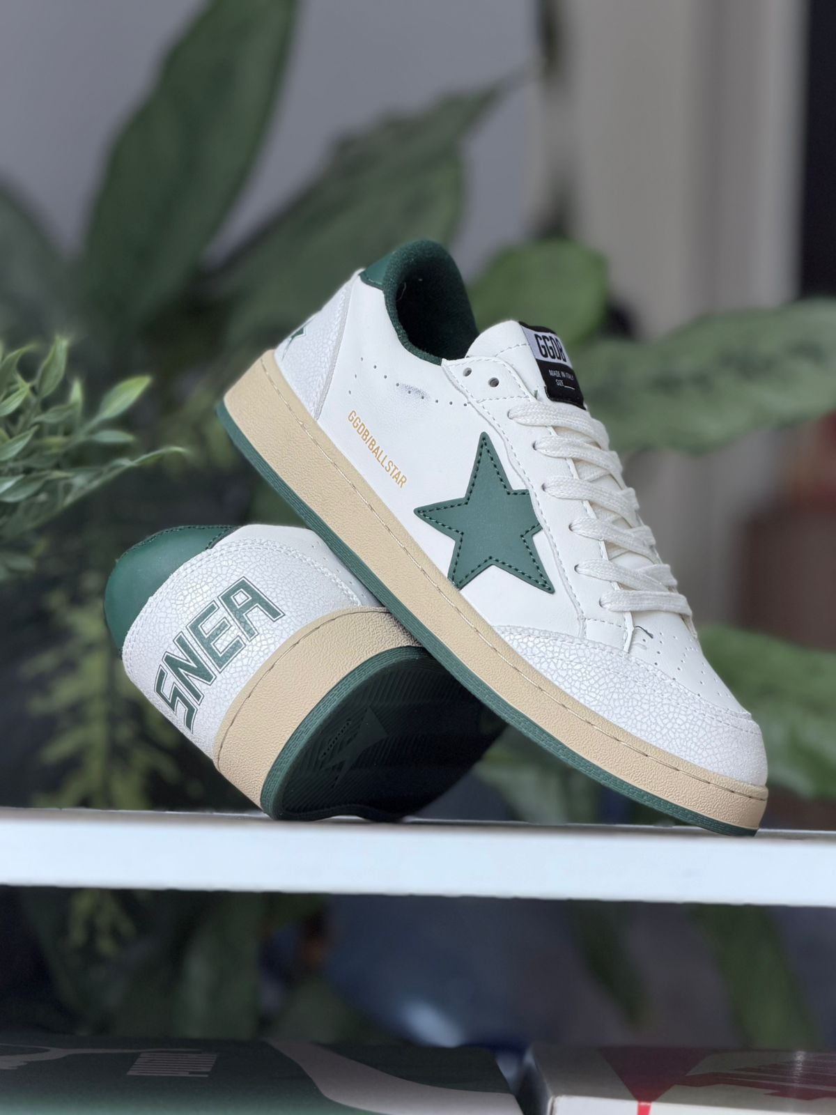 GOLDEN GOOSE VERDE BLANCO BALL STAR