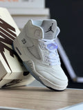 JORDAN 5 WHITE METALLIC