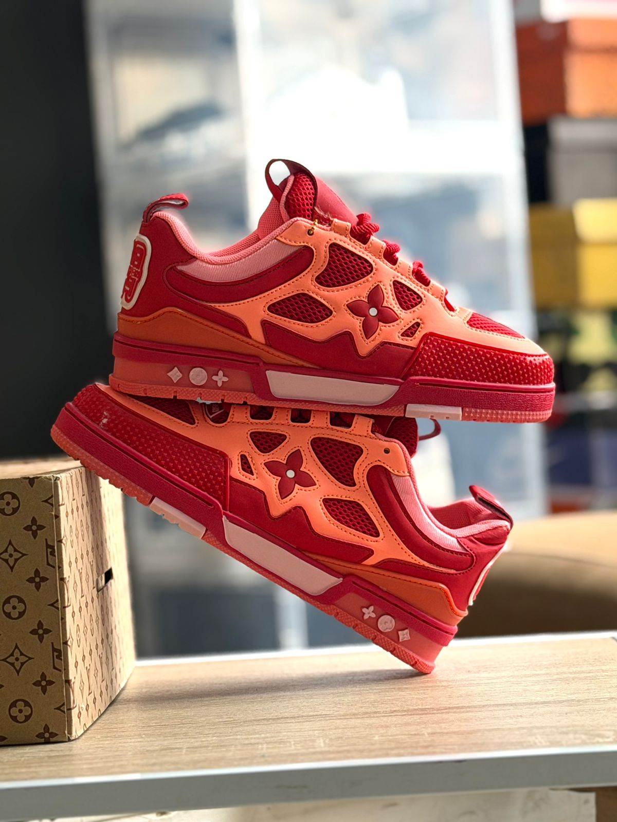 LOUIS VUITTON RED SKATE