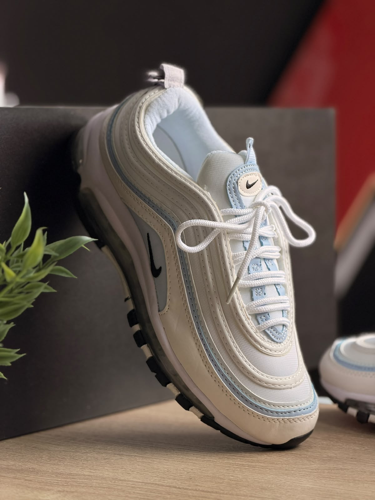 NIKE AIR MAX 97 BLANCA Y CELESTE