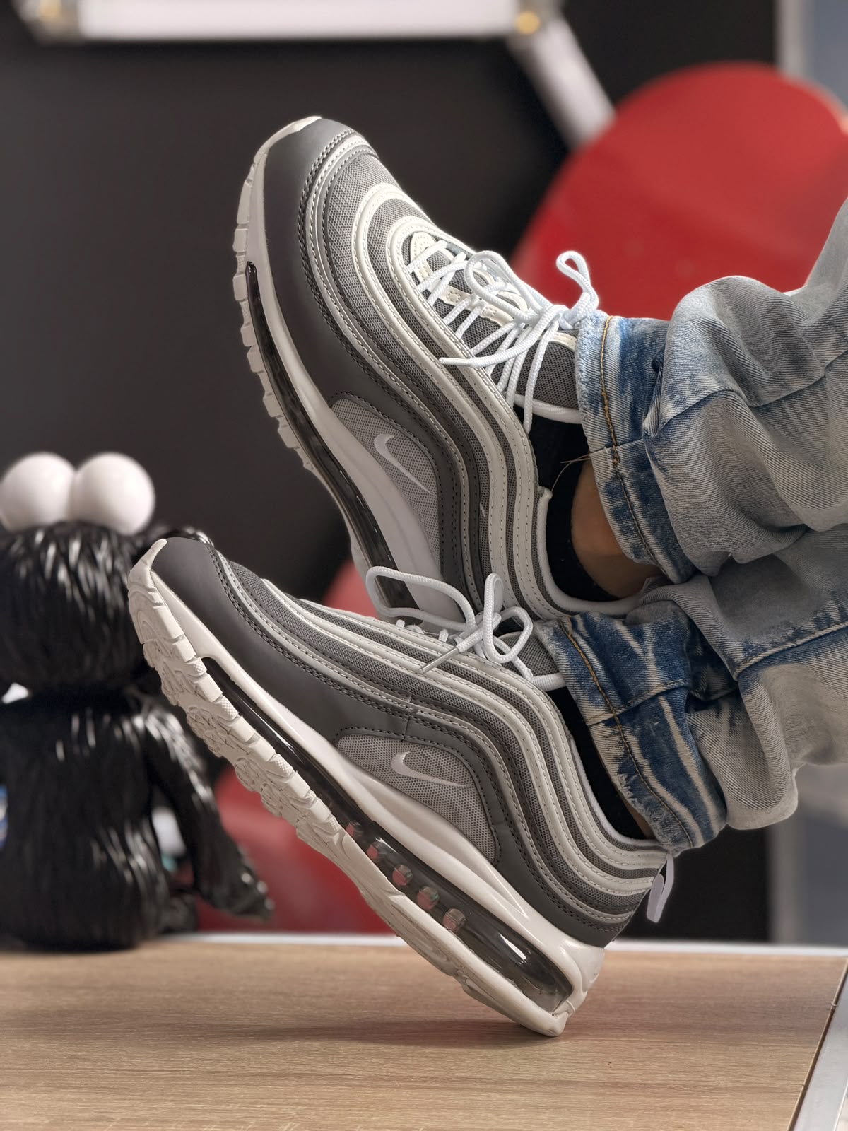 NIKE AIR MAX 97 GRIS BLANCO