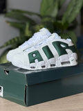 NIKE AIR MORE UPTEMPO LOW  WHITE ANG GREEN