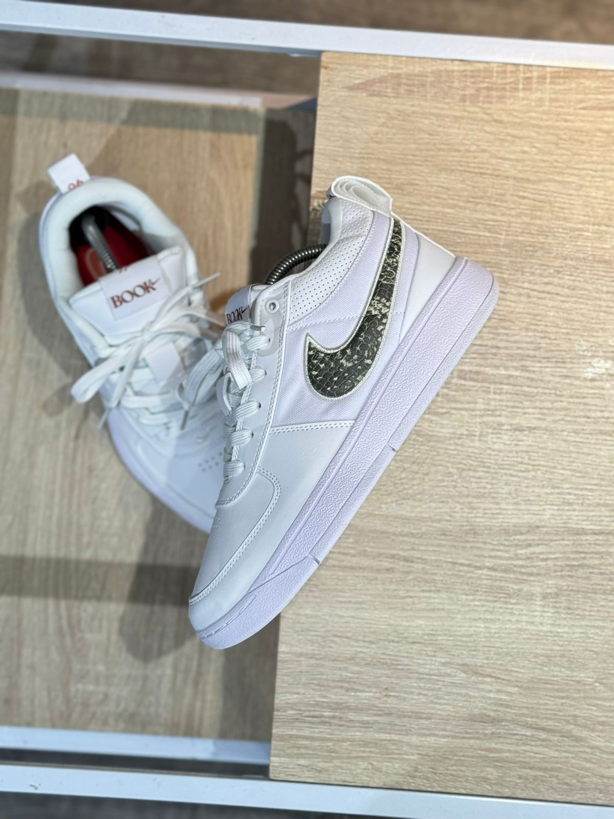 NIKE BOOK 1 RATTLESNAKE WHITE AND LIGHT OREWOOD BROWN