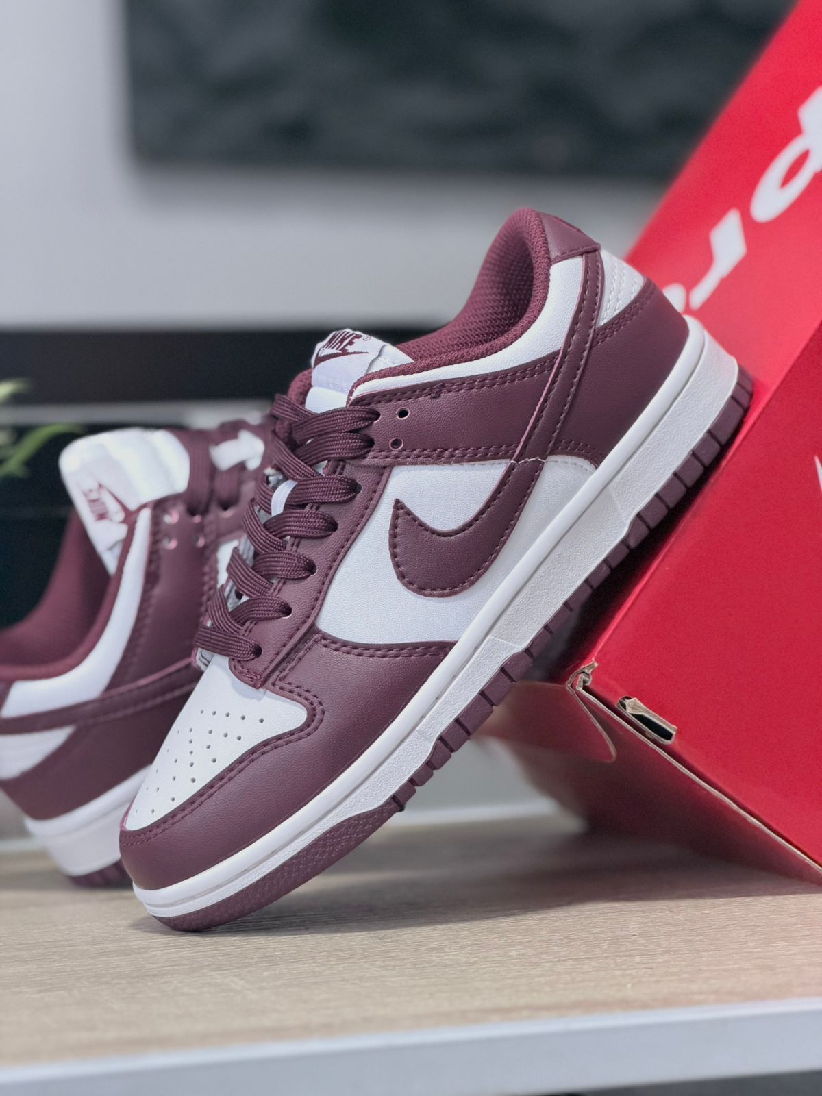 NIKE DUNK LOW RED AND WHITE