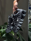 NIKE SHOX TL BLACK AND METALLIC SILVER