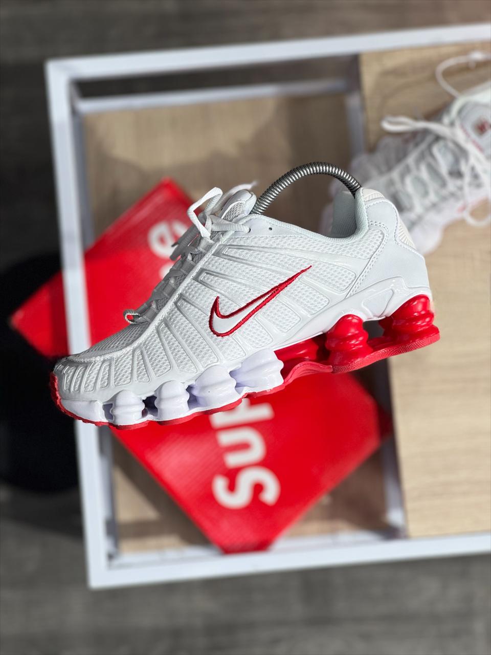 NIKE SHOX TL RED AND WHITE